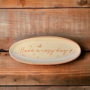 NEW Simons Jewelry Tray - HAVE A COZY DAY Ceramic Autumn Trinket Inspirational
